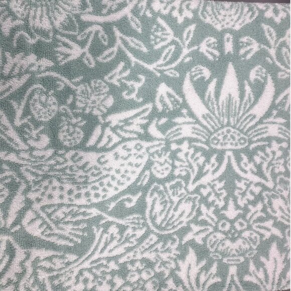 6 Pc William Morris STRAWBERRY THIEF Floral Bath Hand Tip Towel Set Turquoise - Picture 7 of 16